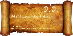 Délczeg Darinka névjegykártya